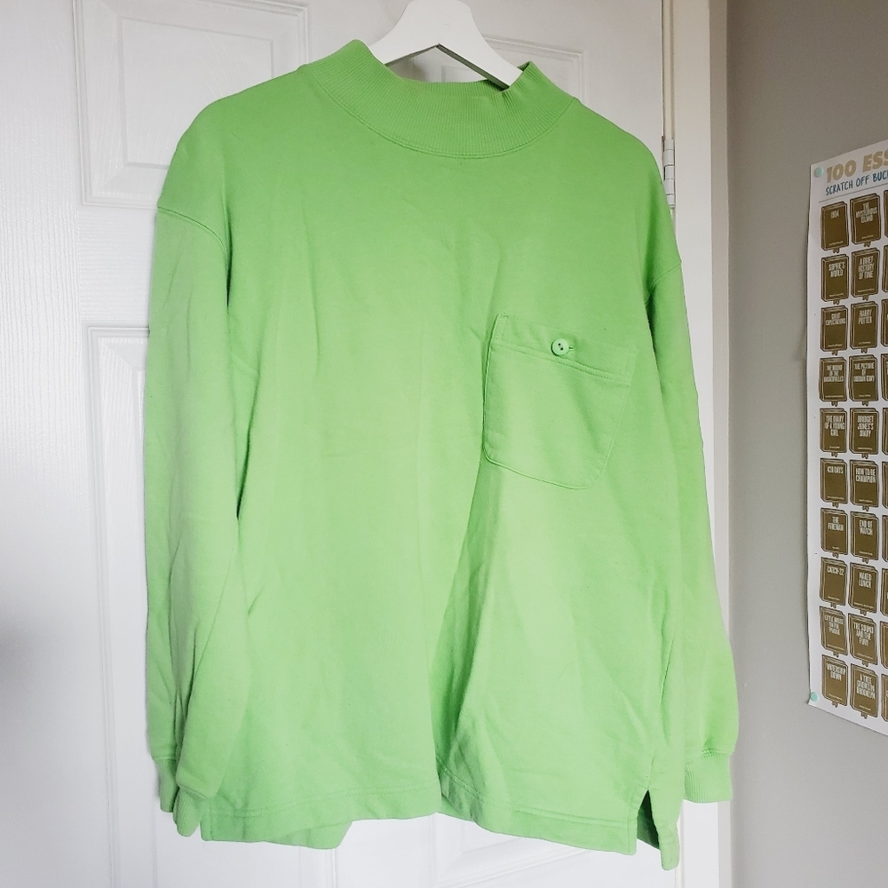 Lime green crewneck